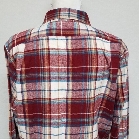 VINTAGE 1980s Levi's Red Soft Flannel Button Down Western Hipster Oxford Shirt - Picture 12 of 15